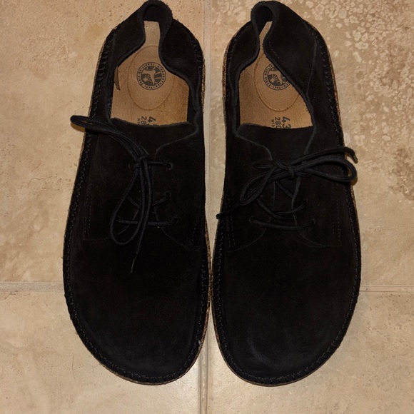 Birkenstock Black Suede Men's Derbys